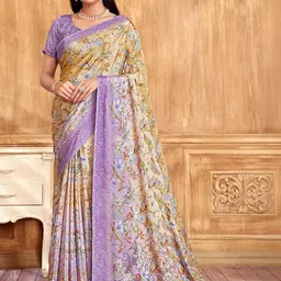 Reboot Fashions Floral Printed Pure Crepe Saree-picture-13