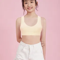 BRAAFEE Girls Pack Of 2 Solid Non Padded Camisole image 3