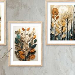 walllane Floral Wall Art With Frame Home Decor Wall Painting For Living Room Office Bedroom-picture-13