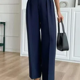 BROADSTAR Women Comfort Loose Fit High-Rise Easy Wash Pleated Korean Pants Trousers-picture-26