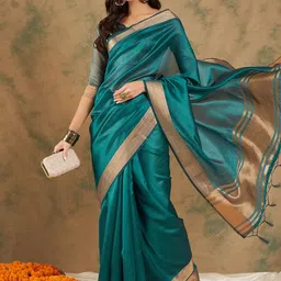 KIMISHA Zari Organza Kanjeevaram Saree image 3