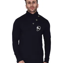 Blisstone Men Solid High Neck Slim Fit T-shirt-picture-40