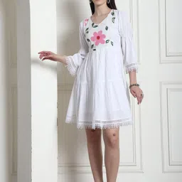 KALINI Floral Print A-Line Dress-picture-19
