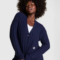 Victoria's Secret Women Cable Knit Crop Cardigan-picture-41