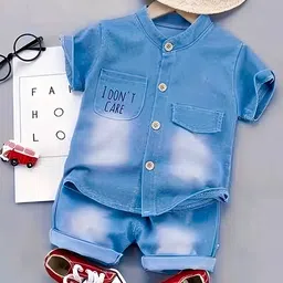 Alexa Creation Boys Typography Printed Spread Collar Cotton Shirt image 4