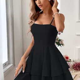 StyleCast Women Shoulder Straps Fit & Flare Dress-picture-18