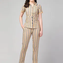 Zuvino Striped Short Sleeves Shirt With Trousers Co-Ords-picture-14