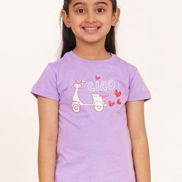Campana Girls Graphic Printed Round Neck Cotton T-shirt-picture-22