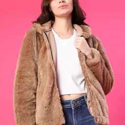 V-Mart Women Hooded Front-Open Sweatshirt-image-72