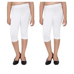 Tik Tok WEARS Girls White Cotton Capris-image-65