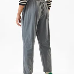 Snitch Men Grey Wrinkle Free Mid Rise Relaxed Fit Trouser image 2