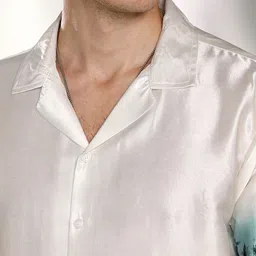 Campus Sutra Men Comfort Cuban Collar Abstract Printed Casual Shirt image 2