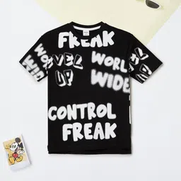max Boys Typography Printed V-Neck Applique T-shirt-picture-54