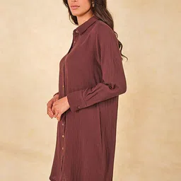 AND Shirt Solid Casual Dress image 3