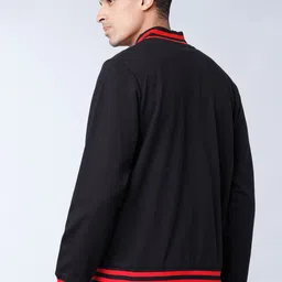 HIGHLANDER Men Typography Printed High Neck Cotton Front-Open Sweatshirt image 5