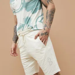 SmileyWorld Men Regular Fit Mid-Rise Shorts image 3