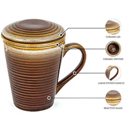 BODHI HOUSE Infuser Ceramic Glossy Brown Cups & Mugs image 5