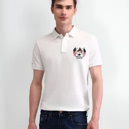 U.S. Polo Assn. Denim Co. Men Solid Polo Collar Cotton Slim Fit T-shirt-picture-37