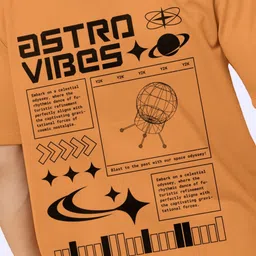 AUSK Typography Printed Round Neck Cotton Oversized T-shirt image 2