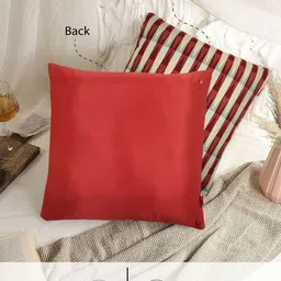 Tesmare Maroon Set of 2 Quirky Velvet Square Cushion Covers image 5