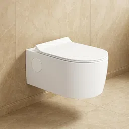 kriss kross Wall Hung Western Commode, P‑Trap 9–12 inch, Dual‑Flush Washdown, Soft‑Close Quick‑Release Seat, High‑Gloss Ceramic, Floor‑Mounted WC for Indian Bathrooms Western Commode-picture-33