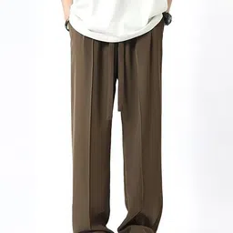 Style Cast x Revolte Men Straight Fit Pleated Chinos Trousers-image-41