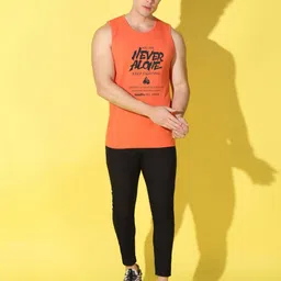 WOOSTRO Men Pack of 2 Typography Printed Round Neck Slim Fit Printed T-shirts image 2