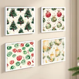 Art Street White & Black Set of 4 Piece MDF Other Wall Paintings image 3