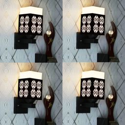 Gojeeva Black Wood Square Shaped Wall Lamp-picture-46