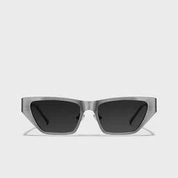 SAM & MARSHALL Sunglasses Polarized 400% UV Protection Cat Eye I Metal Built Unisex Silver image 3