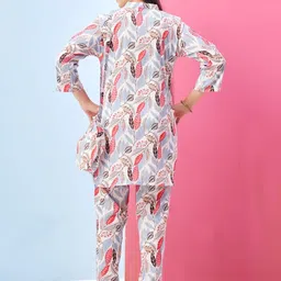 BAESD Girls Floral Printed A-Line Kurta with Trousers-picture-20