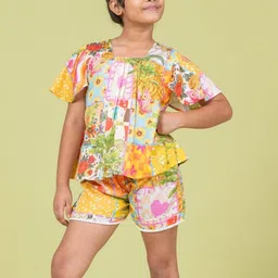 Tura Turi Girls Printed Top with Shorts image 3