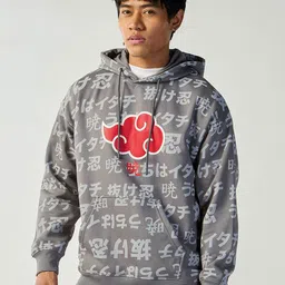 Bewakoof Heavy Duty Men Printed Hooded Cotton Pullover Sweatshirt-picture-33