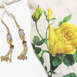 DIVASTRI Embellished Sequinned Art Silk Semi-Stitched Lehenga & Blouse With Dupatta image 5