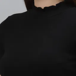 Friskers Women Pack Of 2 Solid Cotton High Neck Top image 5