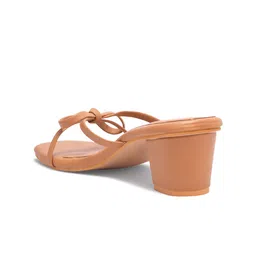 Street Style Store PU Block Sandals with Bows image 4