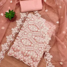 LeeliPeeri Designer Embroidered Unstitched Dress Material-picture-39