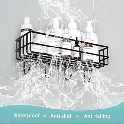 copelle Black & Black Solid Stainless Steel Bathroom Caddy image 2