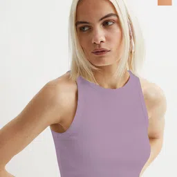 TOOCHKI Women Pack of 2 Ribbed Round Neck Tank Crop Top-image-89