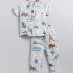 NAUTI KIDZ Boys Printed Pure Cotton Night suit-image-31