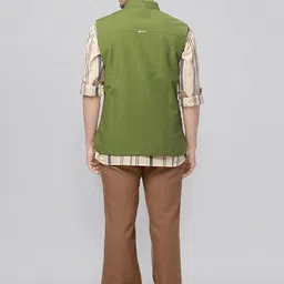 Ethnix by Raymond Men Pure Cotton Mandarin Collar Neck Nehru Jackets image 3