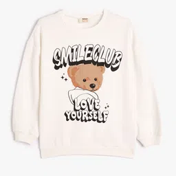 Koton Girls Typography Printed Sweatshirt-image-78