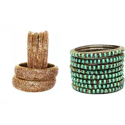 AMSHA Multi Glass Artificial Stones Bangle-picture-38