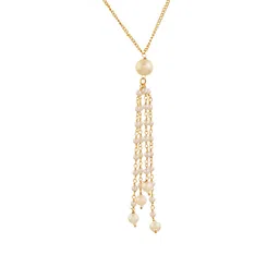 Silvermerc Designs Brass Gold-Plated Pearls Beaded Chain image 4