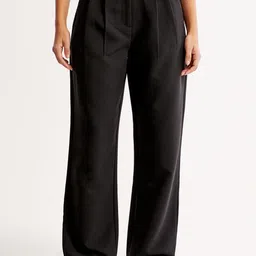FNOCKS Women Comfort Wide Leg High-Rise Pleated Trousers-image-96