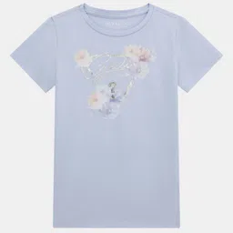 GUESS kids Girls Floral Printed Round Neck Cotton T-shirt-picture-15