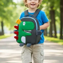 YK Unisex Kids Cute Dinosaur Applique Small & Lightweight Backpack image 4