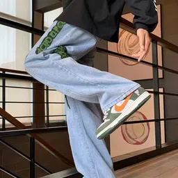 StyleCast x Revolte Men Wide Leg Mid-Rise Applique Jeans image 2