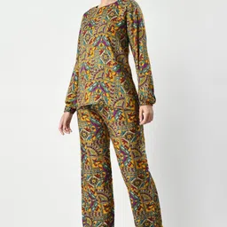 Belfry Printed Round Neck Top & Trousers Co-Ords Set image 2