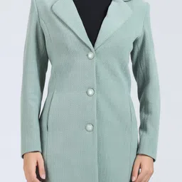 YOUNG CLUB CLASSIC Notched Lapel Hip Length Overcoat image 3